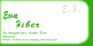 eva hiber business card